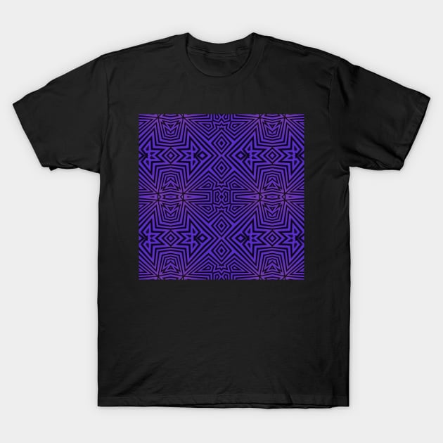 Purple/Black Tribal Pattern T-Shirt by lyle58